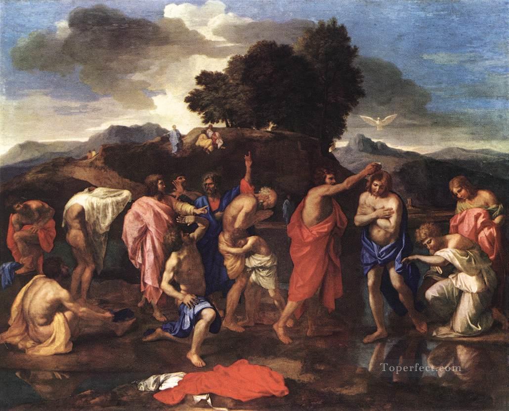Sacrament of baptism classical painter Nicolas Poussin Oil Paintings